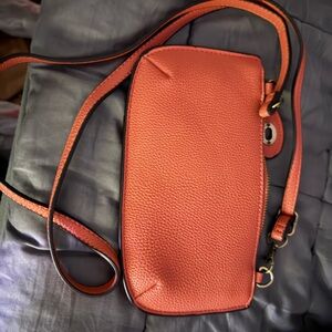 Joy Susan Coral Leather Crossbody Bag